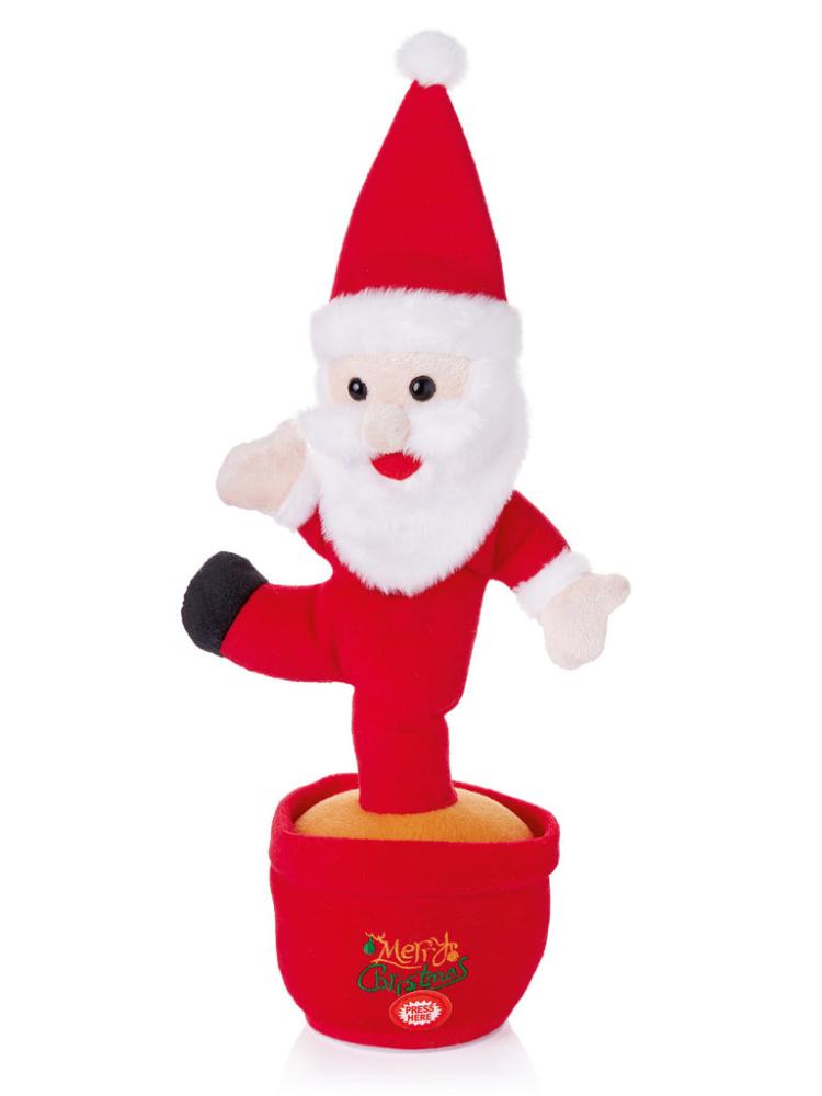 Animated Decorations | 32cm B/O Dancing Talkback Santa with Music Animated Decorations Animated Decorations