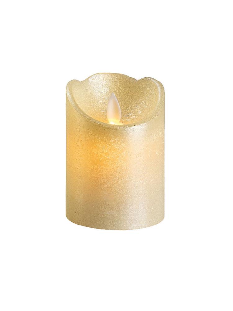 Battery Operated Candles | 10 x 7.5cm LED Flame Effect Candle with Timer – Metallic Gold Battery Operated Candles Battery Operated Candles