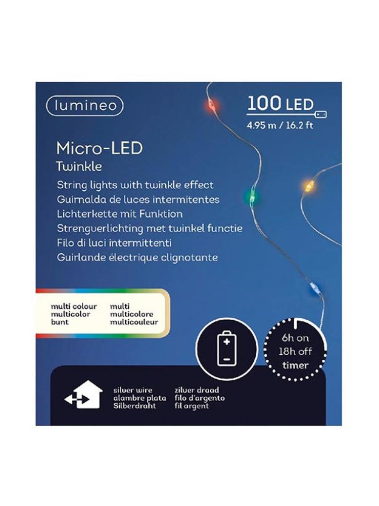 Battery Operated Lights | 100 Battery Operated Twinkle Micro String Light – Multicolour Battery Operated Lights Battery Operated Lights