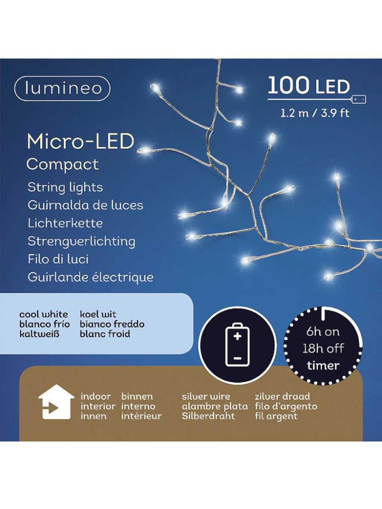 Battery Operated Lights | 100 Micro LED Battery Operated Static Compact Lights Battery Operated Lights Battery Operated Lights