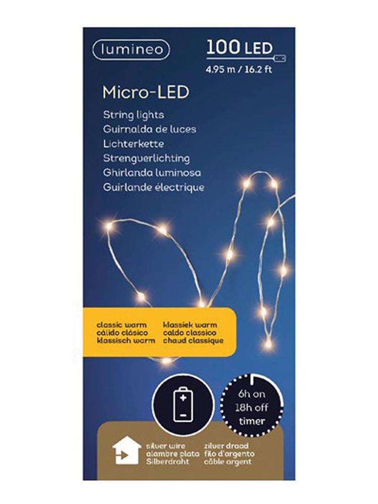 Battery Operated Lights | 100 Static Micro LED Battery Operated String Lights Battery Operated Lights Battery Operated Lights