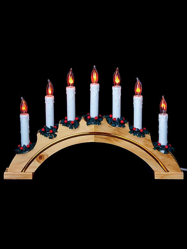 Christmas Candlebridges | 7 Flicker Flame Christmas Candle Bridge – Natural Christmas Candlebridges Christmas Candlebridges