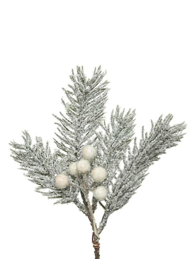 Christmas Floristry | 23cm Snowy Branch with White Berries Christmas Floristry Christmas Floristry