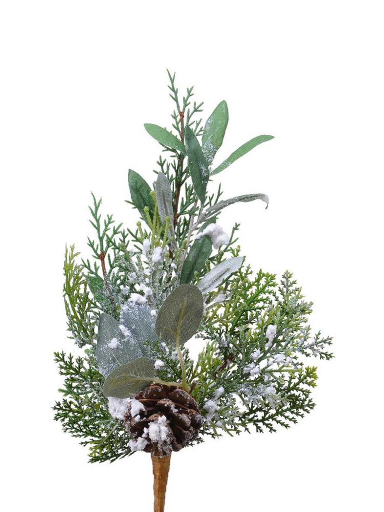 Christmas Floristry | 40cm Frosted Spray Willow Pine Christmas Floristry Christmas Floristry