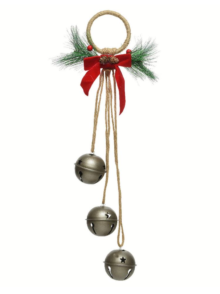 Christmas Floristry | 50cm Bell Door Hanger With Bow Christmas Floristry Christmas Floristry