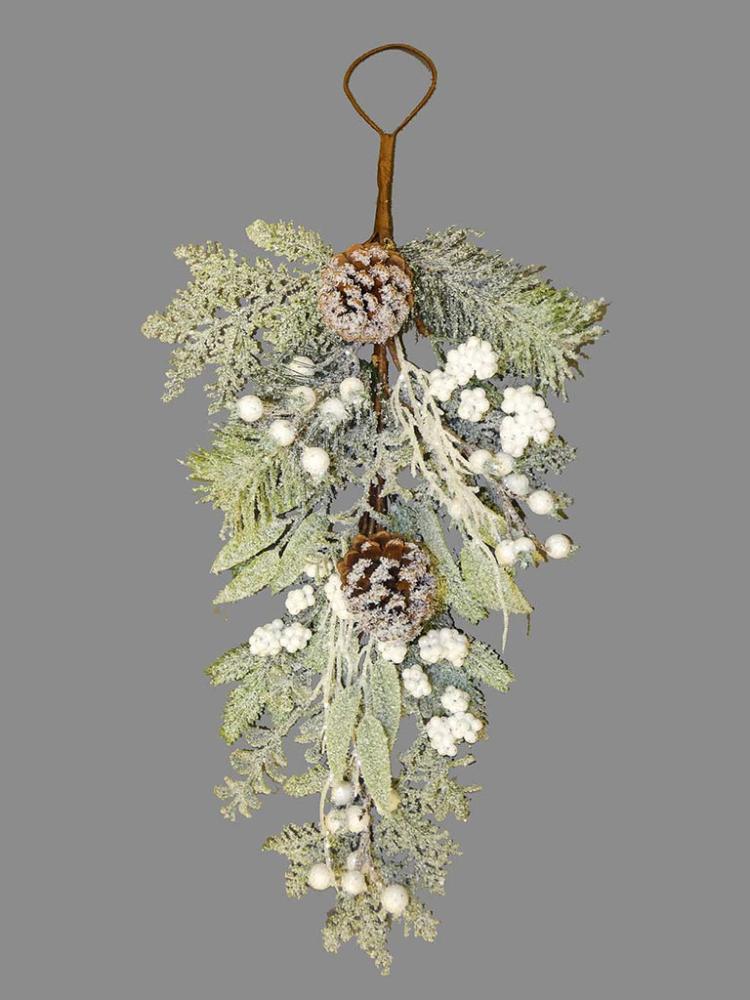 Christmas Floristry | 60cm Drop Luxury Frosted Drop Christmas Floristry Christmas Floristry