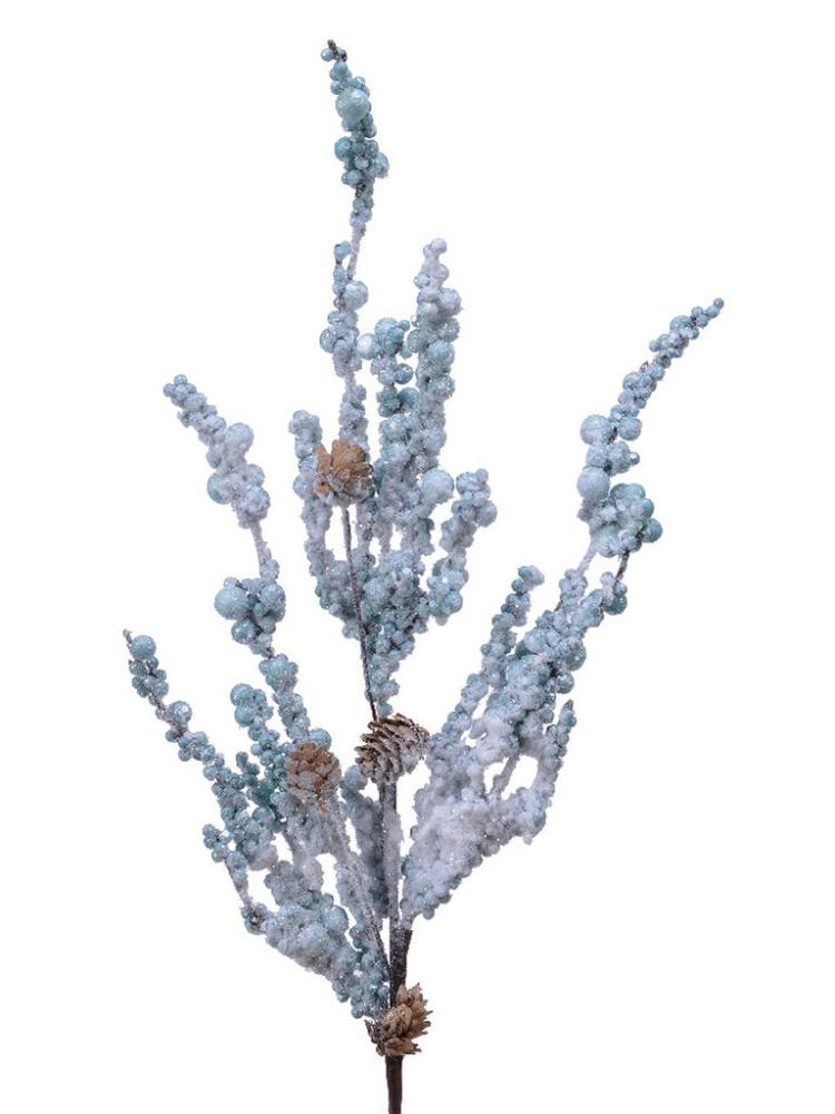 Christmas Floristry | 60cm Foam Berry Spray with Pinecones In Snow Finish Christmas Floristry Christmas Floristry