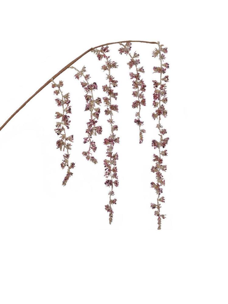 Christmas Floristry | 95cm Weeping Willow with Glitter – Pink Christmas Floristry Christmas Floristry