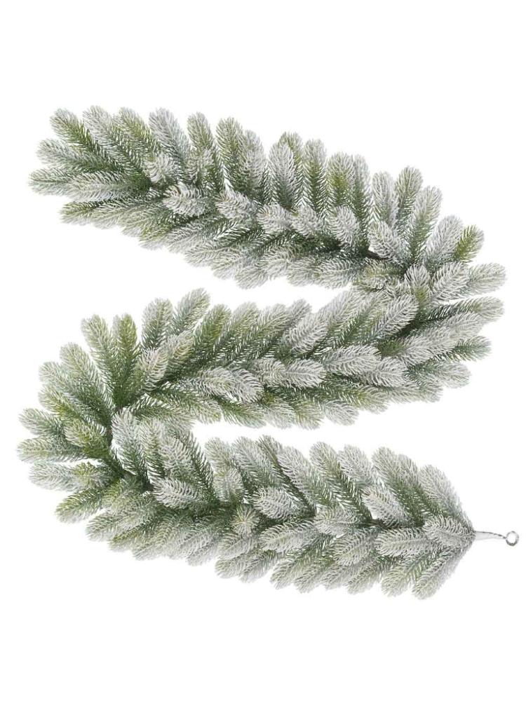 Christmas Garlands | 1.8M (6ft) Frosted Nigata Garland with 132 Tips Wreaths & Garlands Christmas Garlands