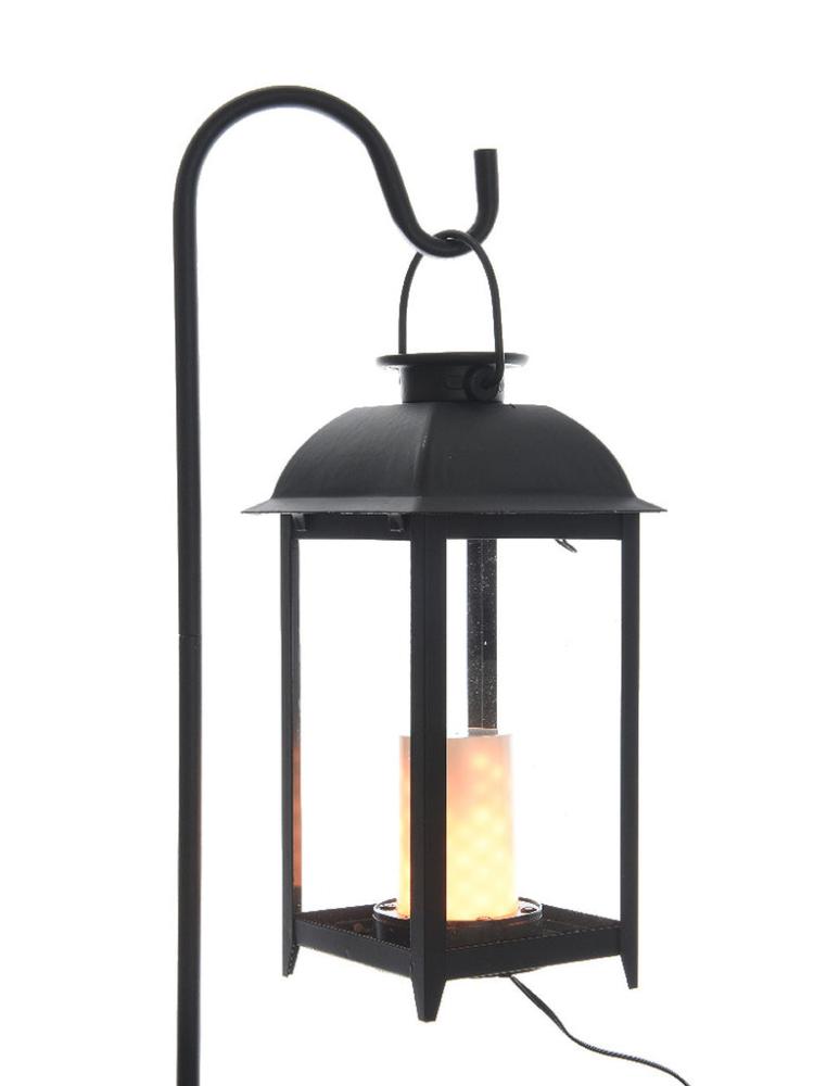 Christmas Lanterns | Metal Lantern With Stake And Flame Effect Christmas Lanterns Christmas Lanterns