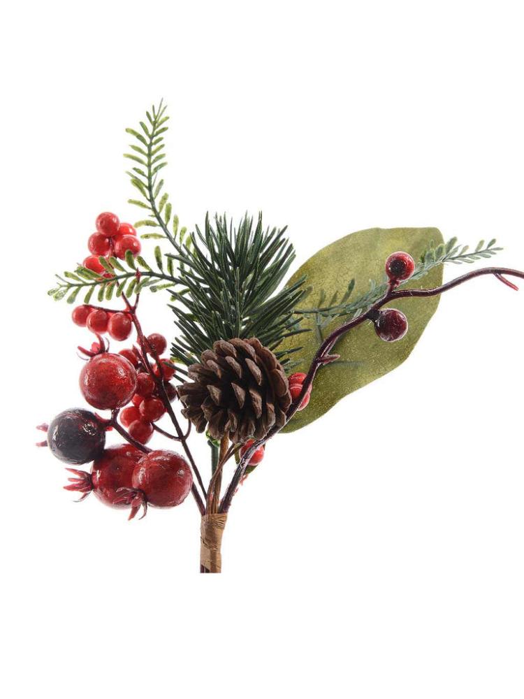 Christmas Picks and Stems | 20cm Pick with red berries Christmas Picks & Stems Christmas Picks & Stems