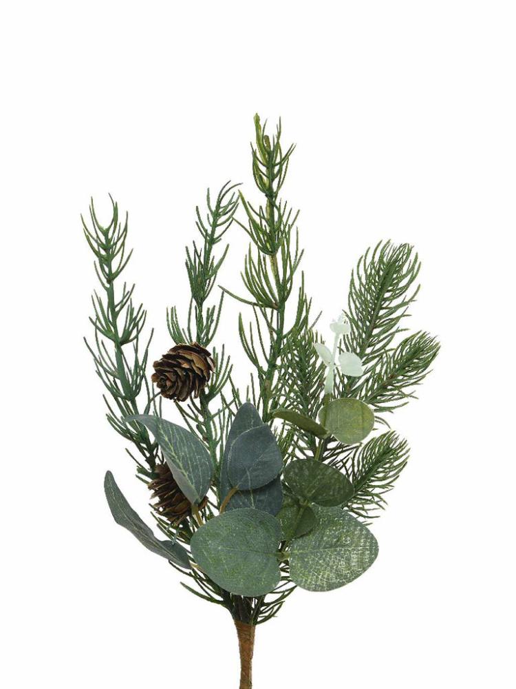 Christmas Picks and Stems | 32cm Eucalyptus PE Spray with Pinecones Christmas Picks & Stems Christmas Picks & Stems