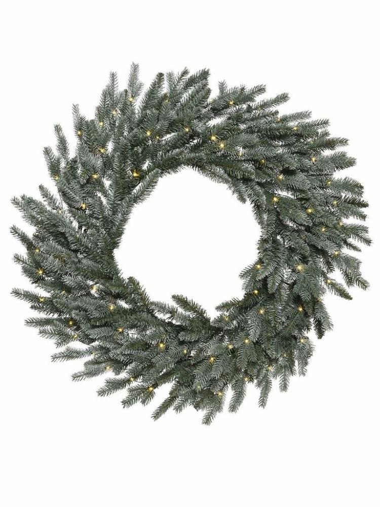 Christmas Pre-Lit Wreaths | 80cm Allison Wreath with Micro LEDs – Battery Operated Christmas Pre-Lit Wreaths Christmas Pre-Lit Wreaths