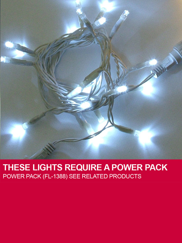 Connectable Lights | 60 LED Connectable String Christmas Lights – White with White Cable Connectable Lights Connectable Lights