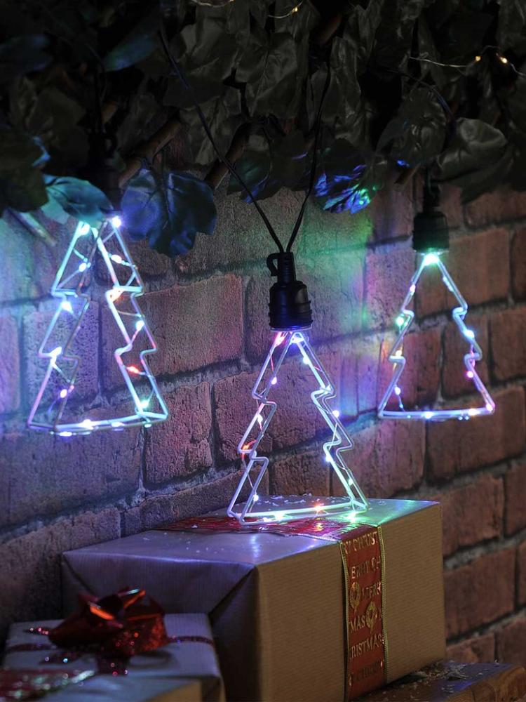 Connectable Lights | Set of 6 Multicolour Connectable Twinkling Tree Lights Connectable Lights Connectable Lights