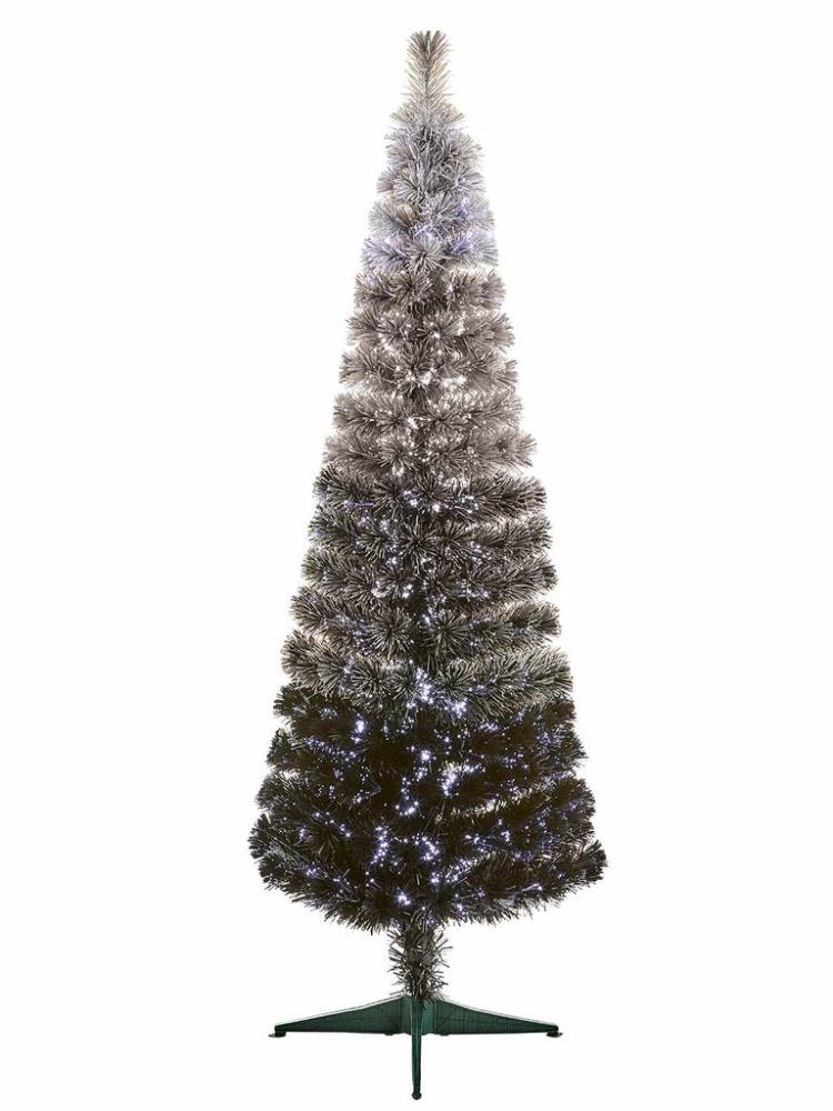 Fibre Optic Christmas Trees | 1.8M Fibre Optic Ombre Pencil Tree Artificial Christmas Trees Fibre Optic Christmas Trees