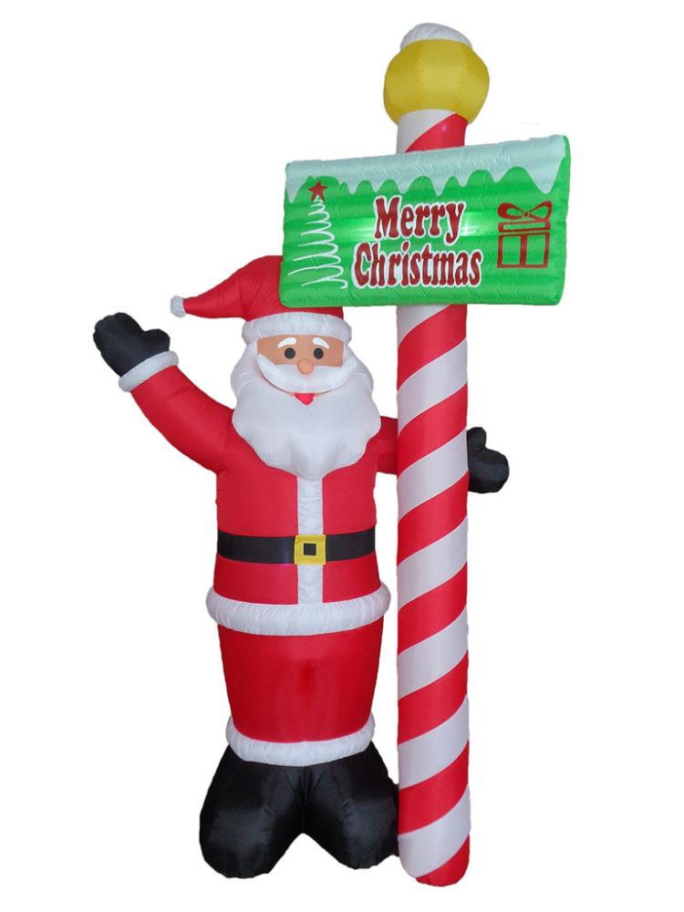 Inflatable Christmas Figures | 240cm Inflatable Santa With Sign Inflatable Christmas Figures Inflatable Christmas Figures