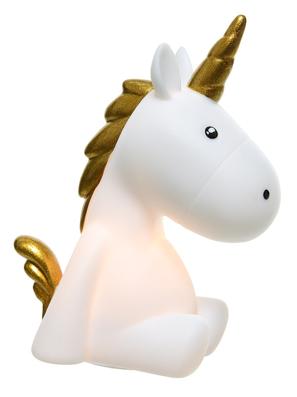 Lit Christmas Decorations | 13cm Battery Operated LED Sitting Unicorn Indoor Christmas Lights Lit Christmas Decorations