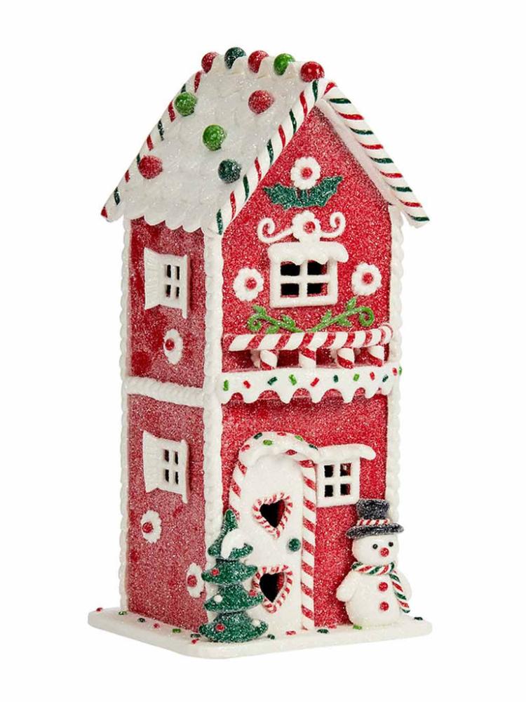 Lit Christmas Decorations | 29 x 14 x 12.5cm Gingerbread Frosty CandyHome Indoor Christmas Lights Lit Christmas Decorations