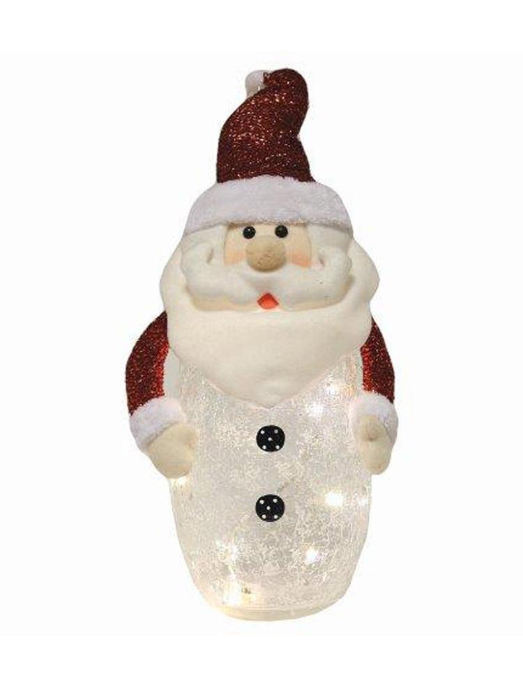 Lit Christmas Decorations | 38cm LED Crackle Santa/Snowman Indoor Christmas Lights Lit Christmas Decorations