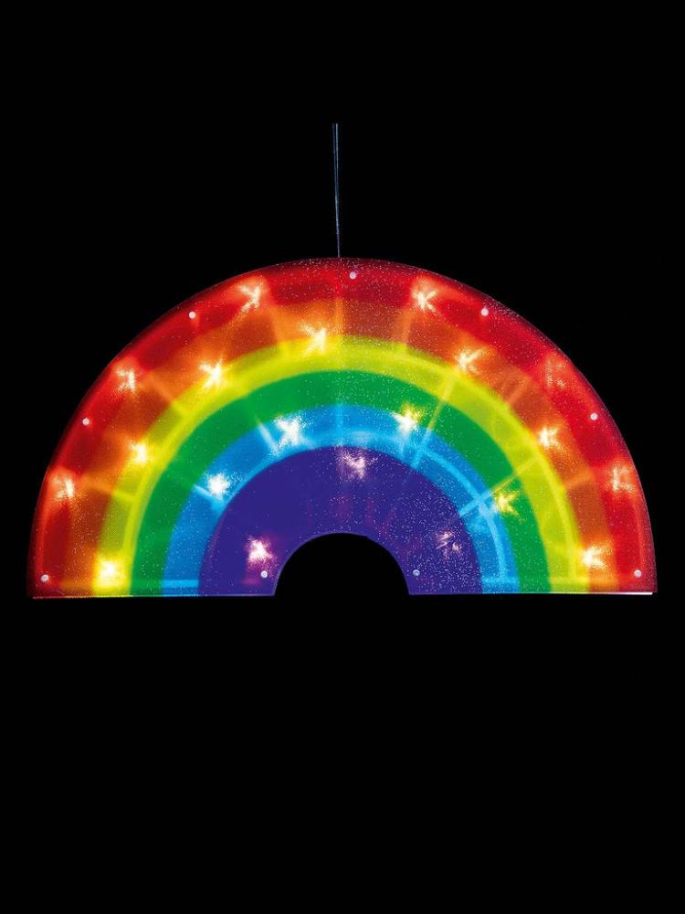 Lit Christmas Decorations | 45cm PVC Rainbow Shape Light with 20 LEDs – Double Sided Indoor Christmas Lights Lit Christmas Decorations