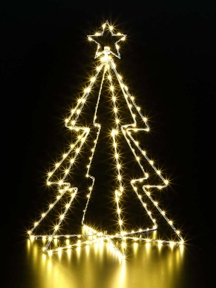 Lit Christmas Decorations | 45cm Warm White Foldable Metal Tree Indoor Christmas Lights Lit Christmas Decorations