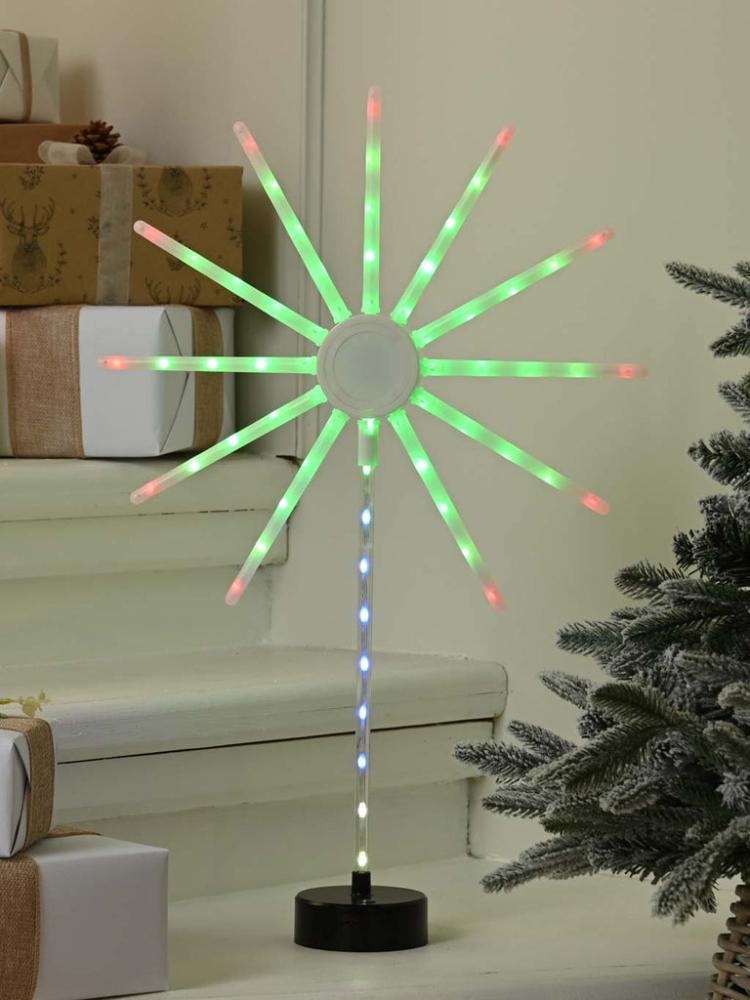 Lit Christmas Decorations | 57cm Lit Firework Decoration Indoor Christmas Lights Lit Christmas Decorations