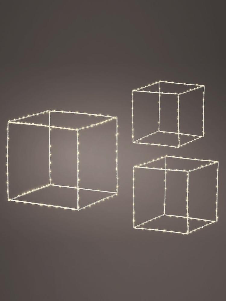 Lit Christmas Parcels | Set of 3 Large Indoor/Outdoor Micro LED Frame Parcels – Warm White Indoor Christmas Lights Lit Christmas Parcels