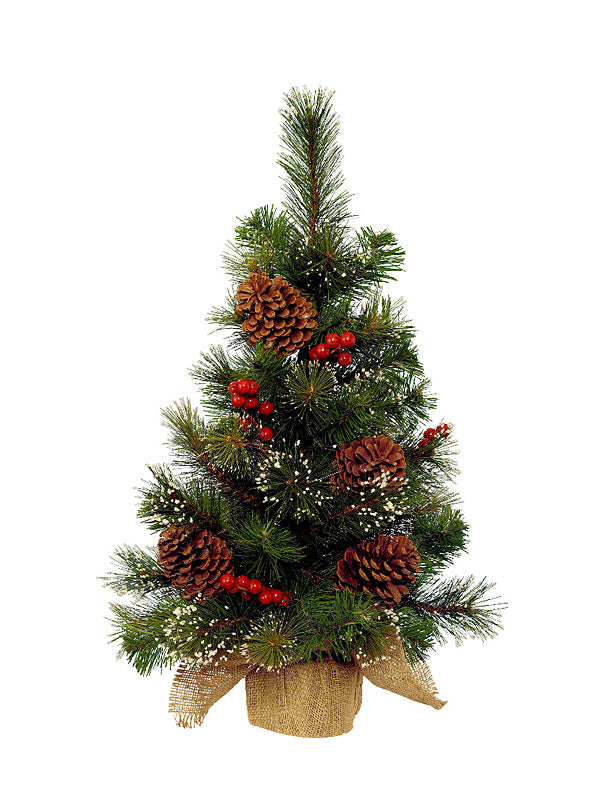 Mini Christmas Trees | 45cm Berry & Pinecone Mini Christmas Tree Artificial Christmas Trees Mini Christmas Trees