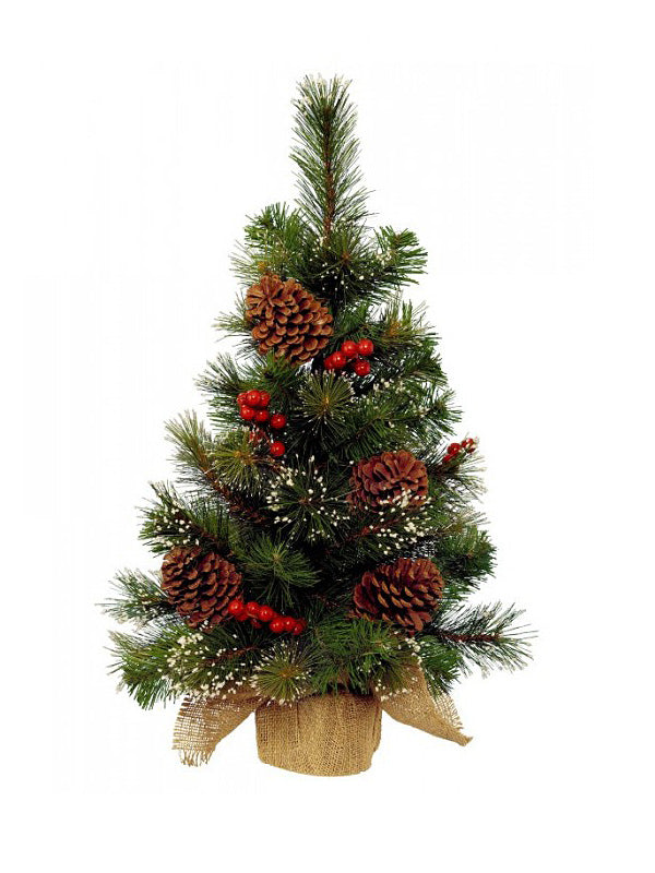 Mini Christmas Trees | 60cm Berry & Pinecone Mini Christmas Tree Artificial Christmas Trees Mini Christmas Trees