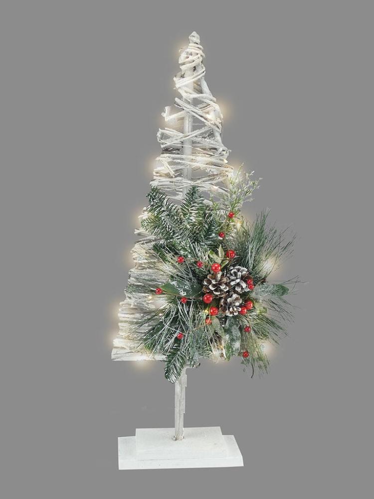 Mini Christmas Trees | 75cm LED Rustic Tree – Battery Operated Artificial Christmas Trees Mini Christmas Trees