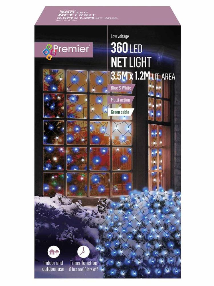 Net Lights | 3.5 x 1.2M 360 LED Multi-Action Net Lights Net Lights Net Lights