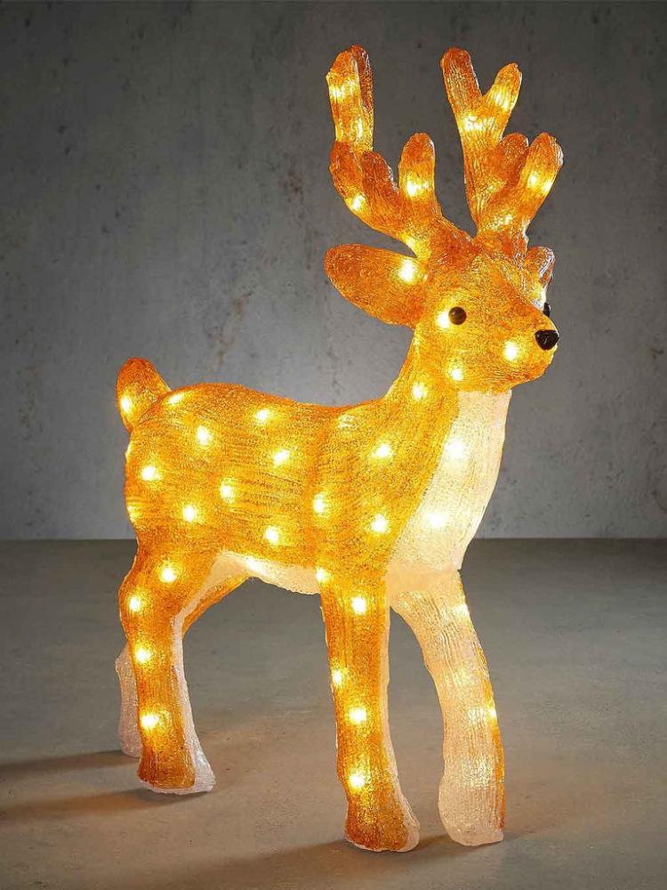 Outdoor Christmas Figures | 63cm Arcylic Deer – Brown & White with 80 LEDs Outdoor Christmas Figures Outdoor Christmas Figures