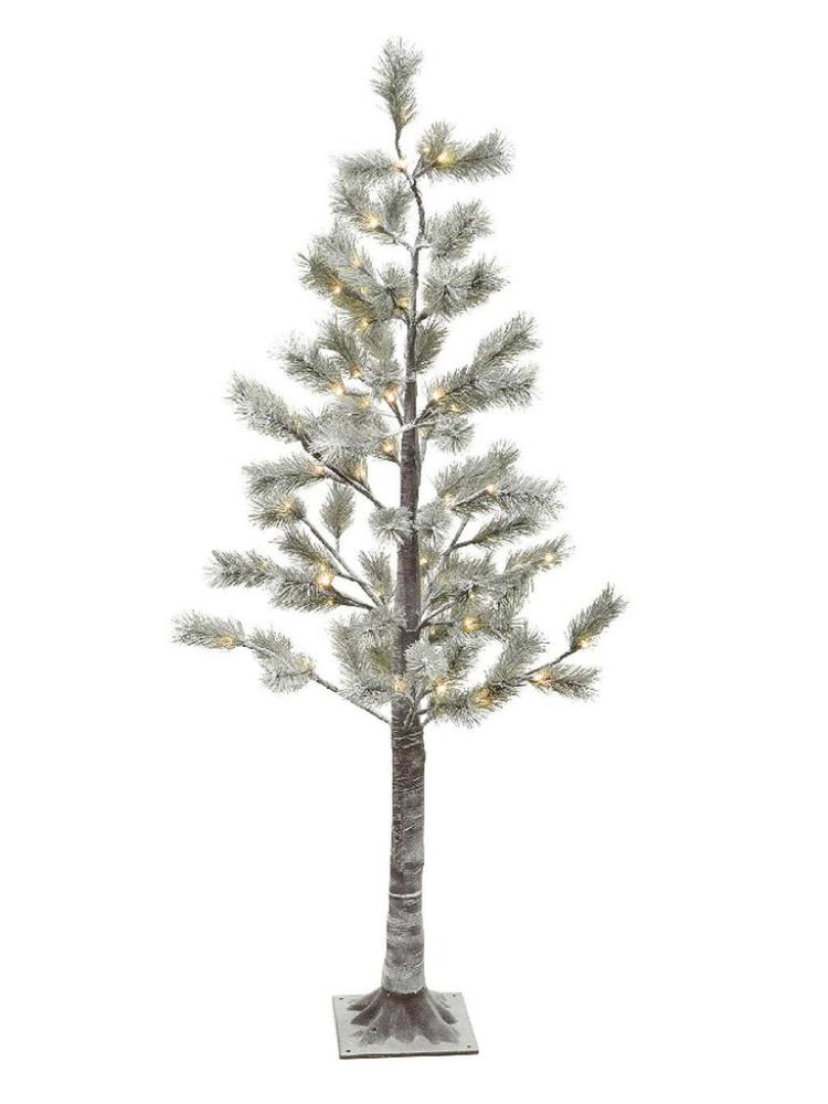 Outdoor Christmas Trees | 1.5m (5ft) Outdoor Snowy Pine Tree with 72 Warm White LEDs Artificial Christmas Trees Outdoor Christmas Trees