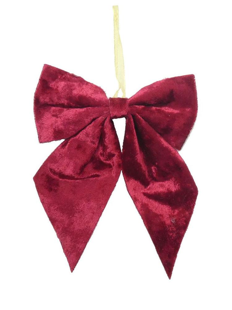 Ribbons & Bows | 12cm Red Velvet Bow Christmas Decorations Ribbons & Bows