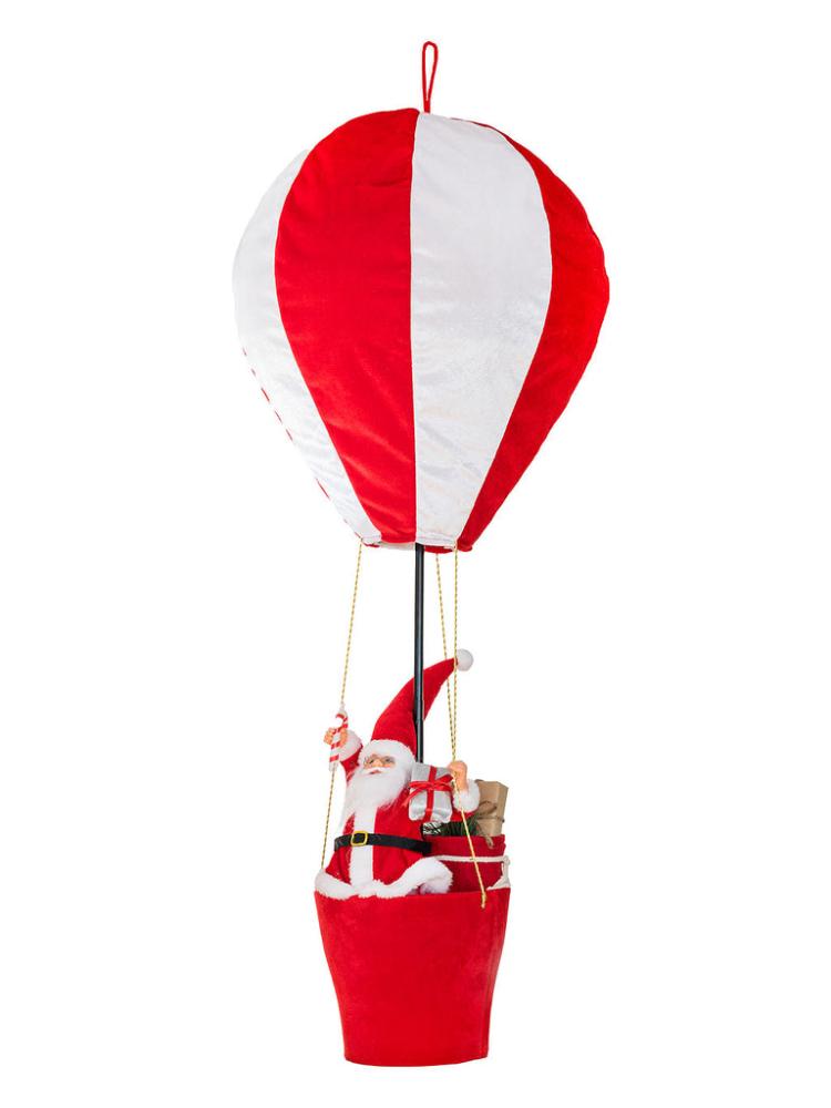 Room Decorations | 98cm Hot Air Balloon with Santa Christmas Decorations Decorative Christmas Figures