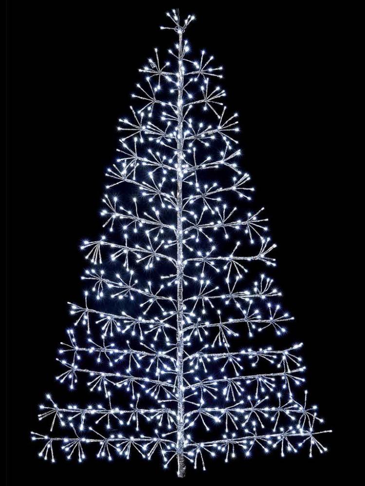 Silhouettes | 1.2M Starburst Wall Tree with 496 LEDs Outdoor Christmas Lights Silhouettes