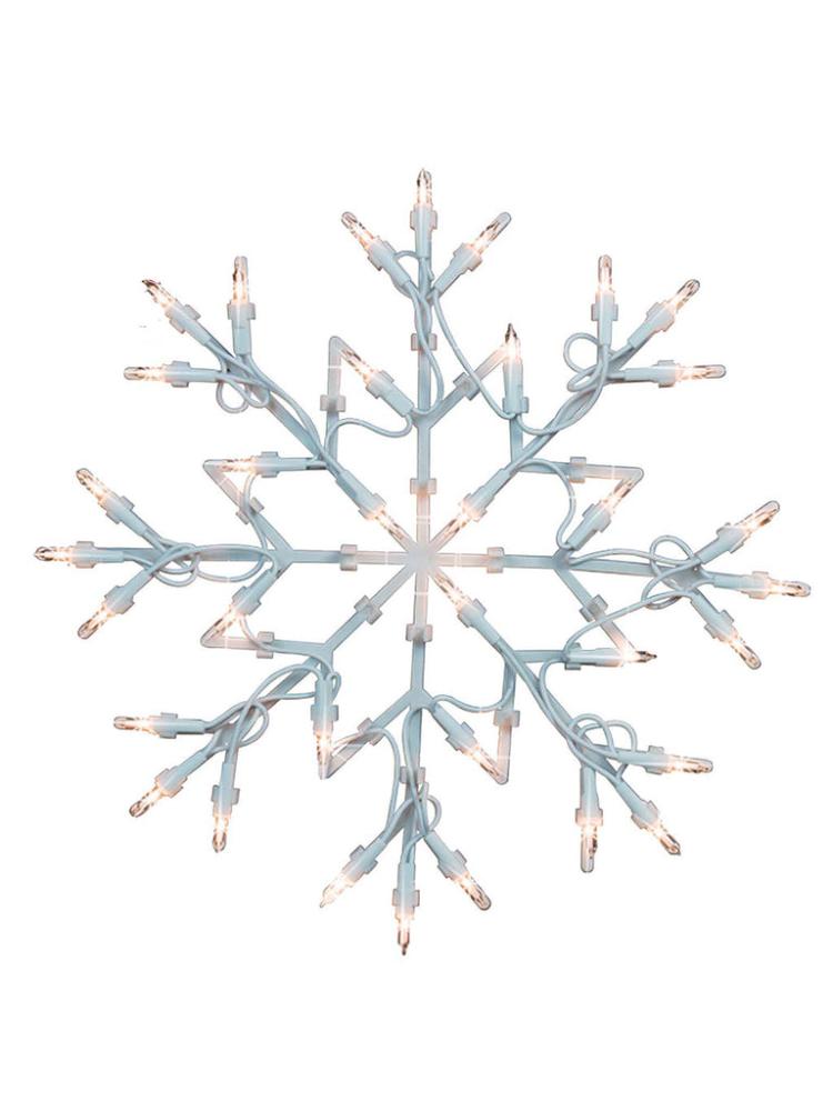 Silhouettes | 35 LED Warm White Snowflake Silhouette Outdoor Christmas Lights Silhouettes