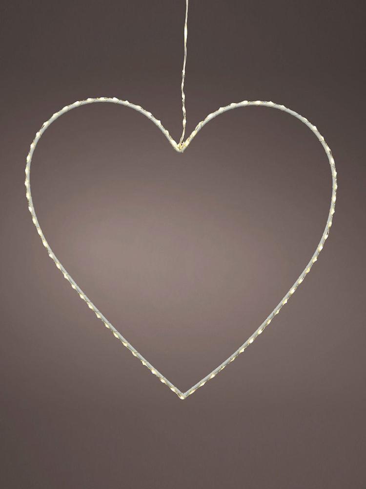 Silhouettes | 38cm x 120 Micro LED Frame Heart Light – Warm White Outdoor Christmas Lights Silhouettes