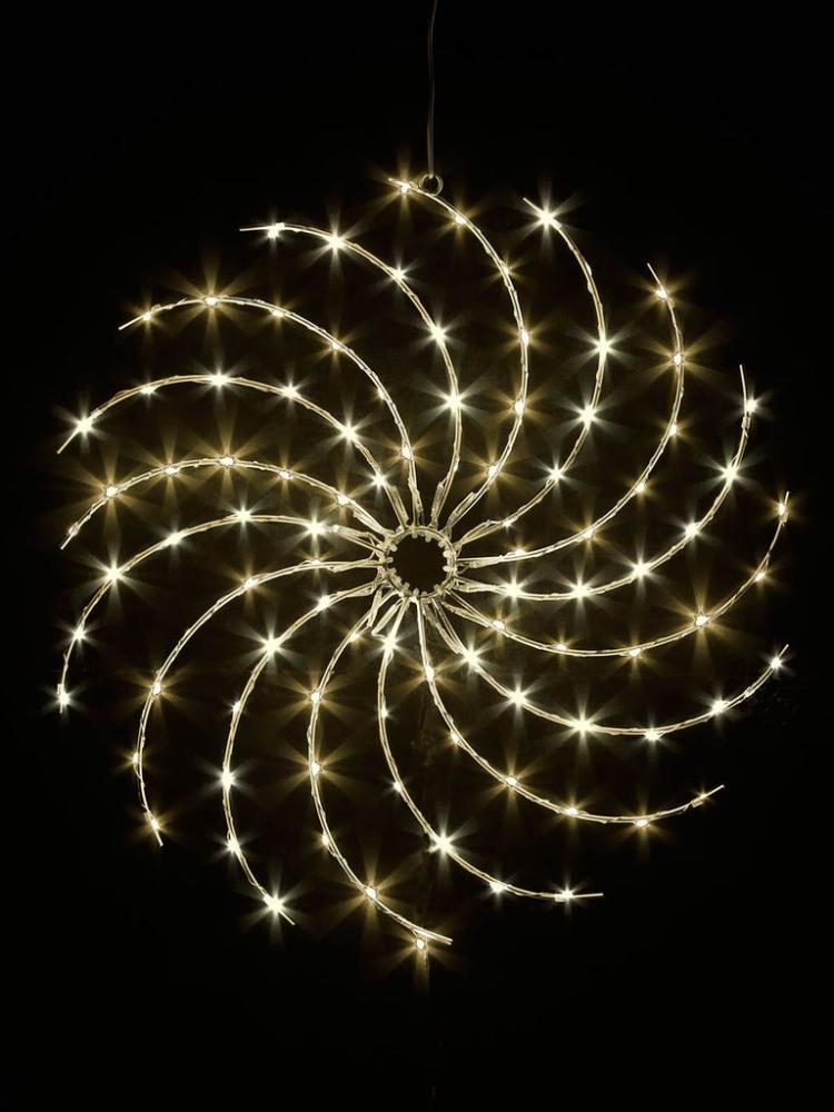 Silhouettes | 50cm Iron Wheel Silhouette w/96 Warm White Copper Wire LEDs Outdoor Christmas Lights Silhouettes