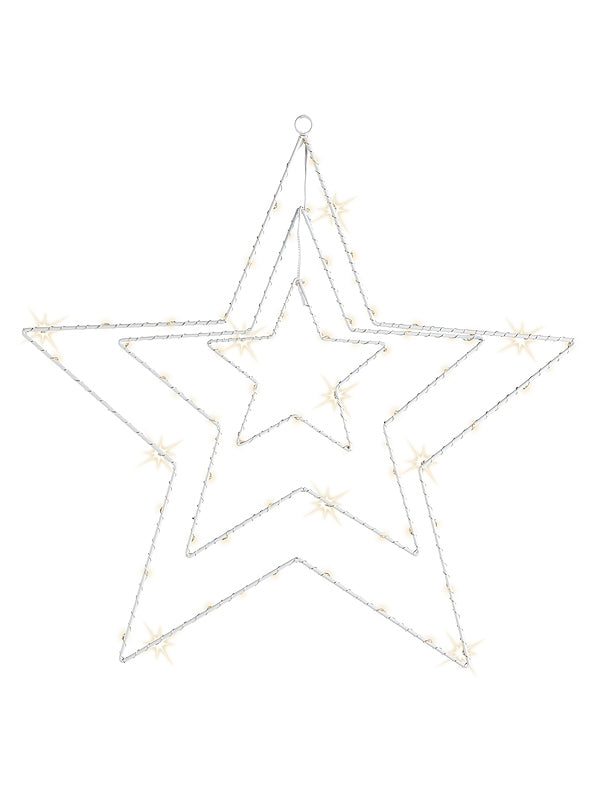 Silhouettes | 50cm Micro LED 3D Star Frame Outdoor Christmas Lights Silhouettes