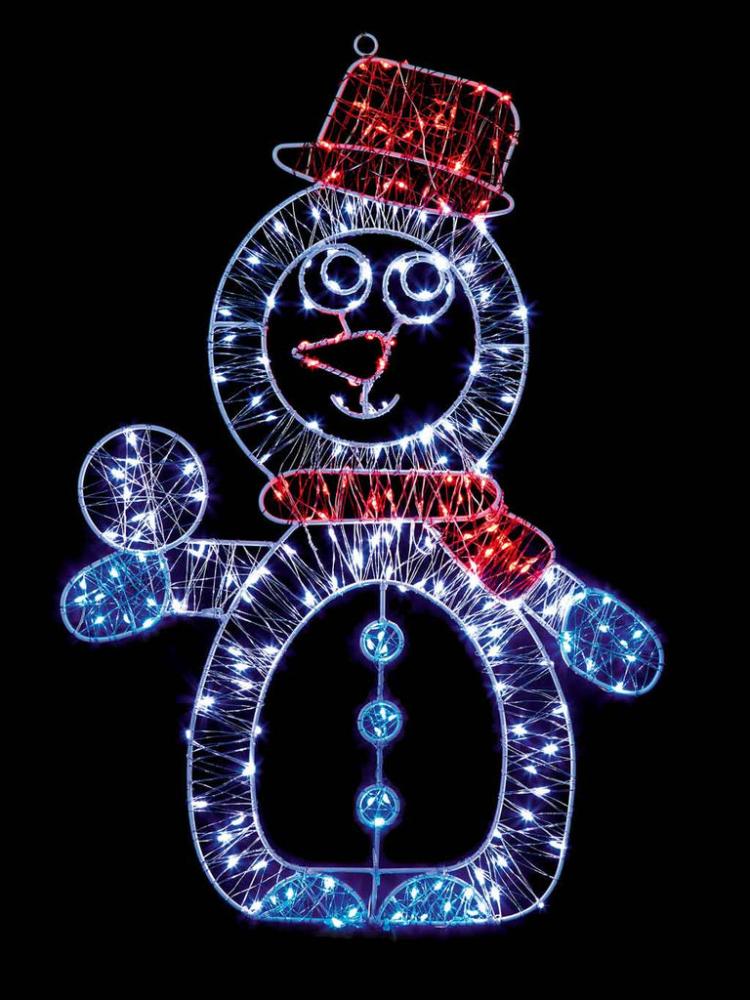 Silhouettes | 50cm MicroBright Snowman Motif with 240 LEDs Outdoor Christmas Lights Silhouettes