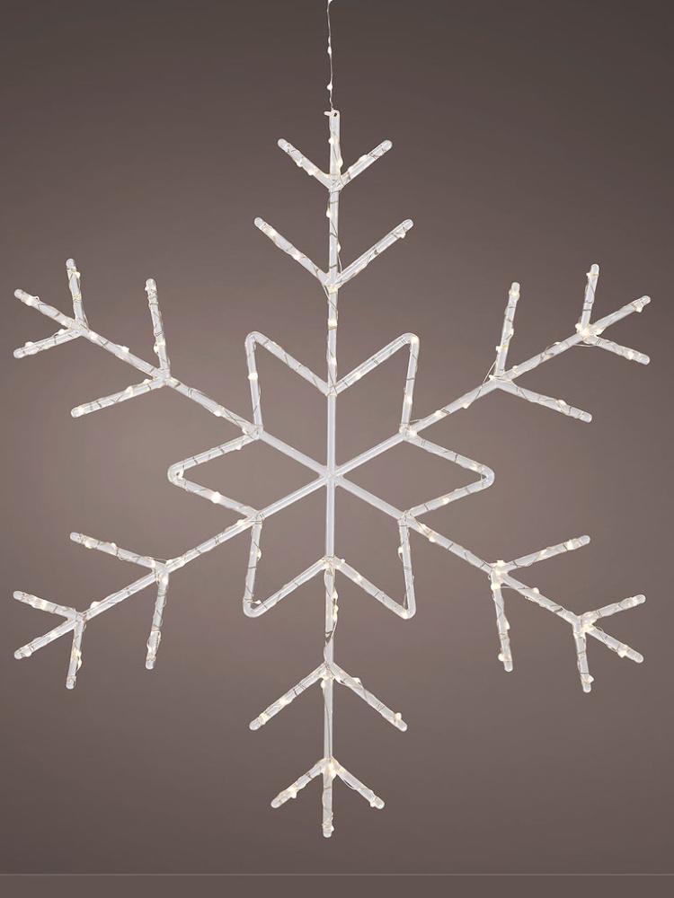 Silhouettes | 60cm B/O Clear Snowflake Silhouette with Micro LEDs Outdoor Christmas Lights Silhouettes