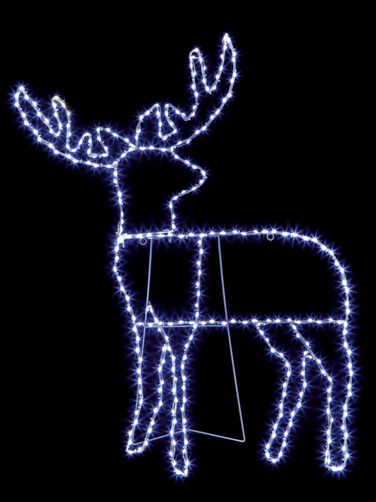 Silhouettes | 80cm x 1M Twinkling Flexi Bright Reindeer with 294 LEDs Outdoor Christmas Lights Silhouettes