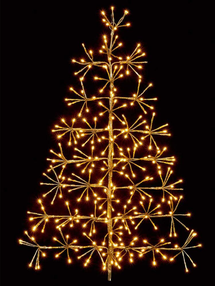 Silhouettes | 90cm Starburst Wall Tree with 296 LEDs Outdoor Christmas Lights Silhouettes