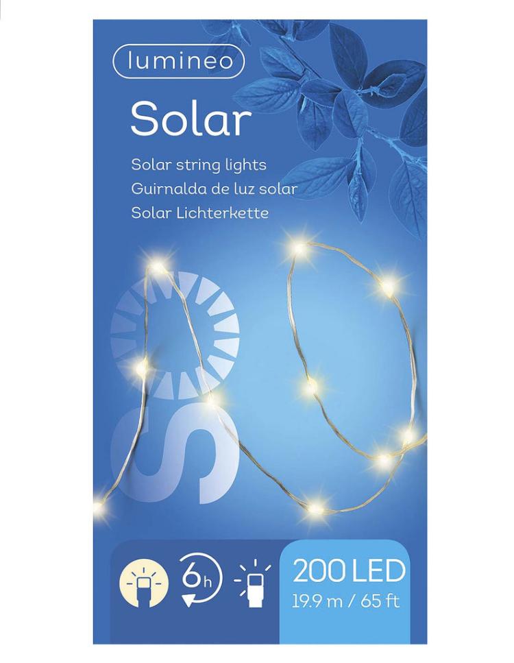 Solar Lights | 200 Micro LED Solar String lights with Twinkle Effect – Warm White Outdoor Christmas Lights Solar Lights