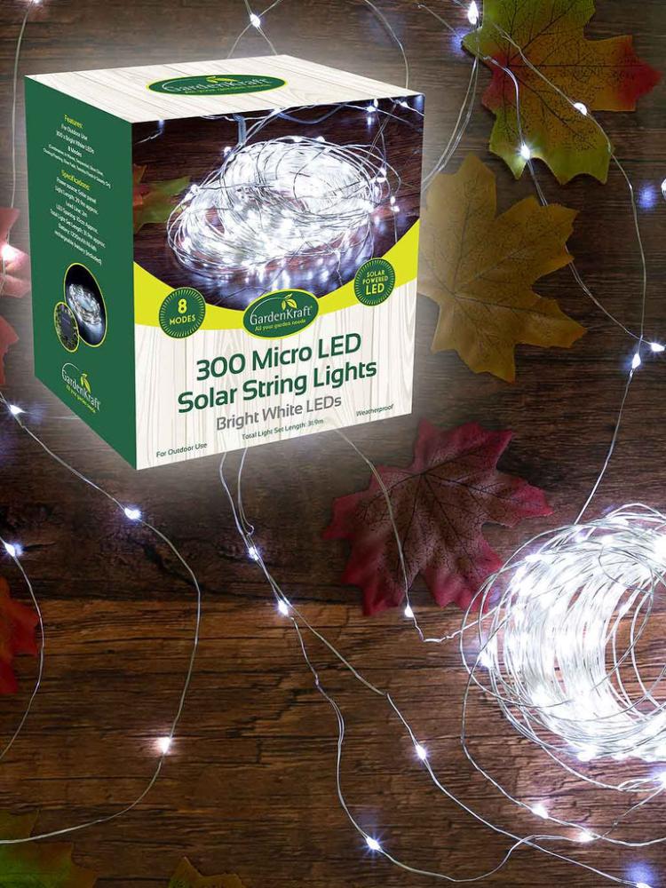 Solar Lights | 300 Micro LED Solar String lights with Multi-functions Outdoor Christmas Lights Solar Lights