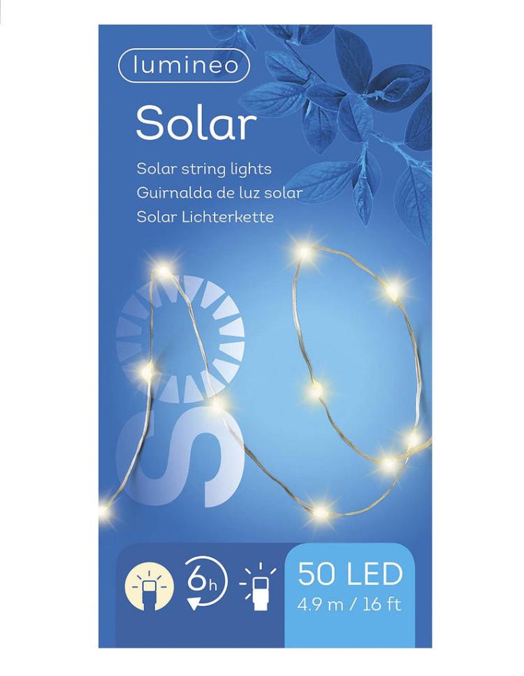 Solar Lights | 50 Micro LED Solar String lights with Twinkle Effect – Warm White Outdoor Christmas Lights Solar Lights