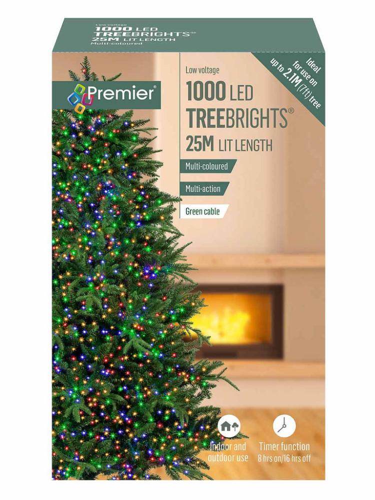 String Lights | 1000 LED Multi-Action Treebrights with Timer Christmas Tree Lights Christmas Tree Lights