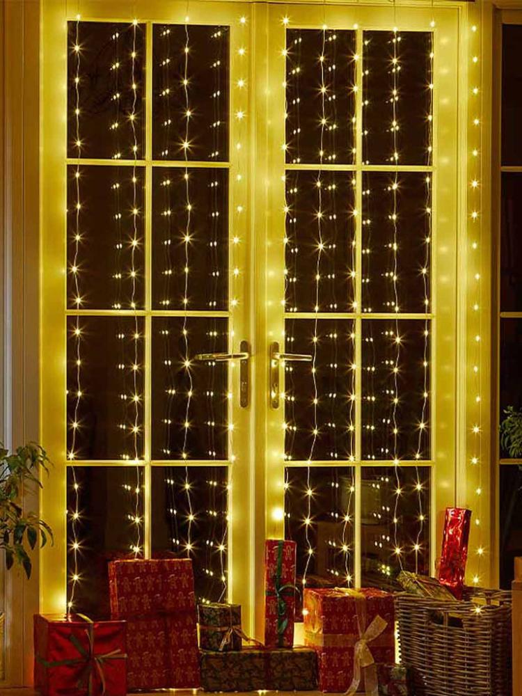 String Lights | 205 x 162cm Party Curtain Lights Curtain / Window Lights Curtain / Window Lights